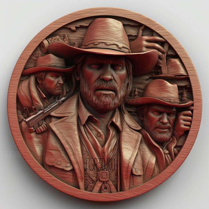 red dead 3 stl model for CNC